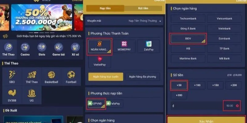 Hướng dẫn chi tiết cách nạp tiền